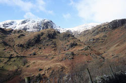 Dove Crage covered in snow