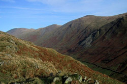 Disused	quarry high in the slopes of Ill Bel