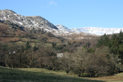 Looking into Deer Park, with New Rydal Hall in centre